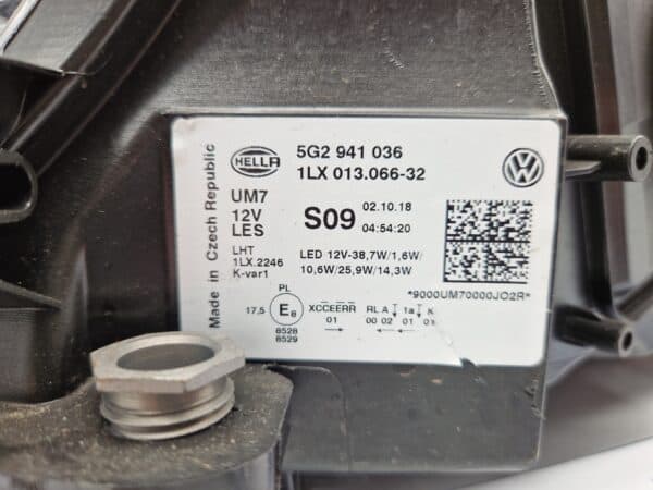 VW Golf Headlamp 5G2941036