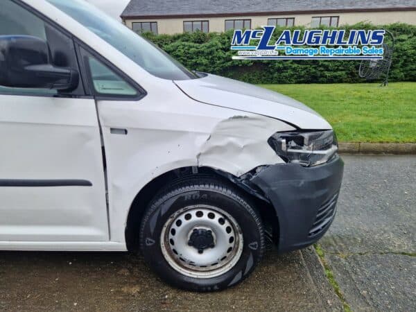 VW Caddy Van White 2020 2.0L Tdi 75HP 5 Speed - McLaughlin Car Dismantlers Breakers Damage Repairables Donegal